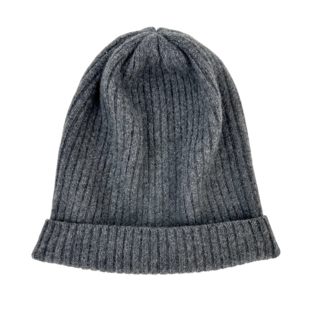 NEW Women’s Portolano cashmere slouch beanie hat grey - Picture 3 of 10